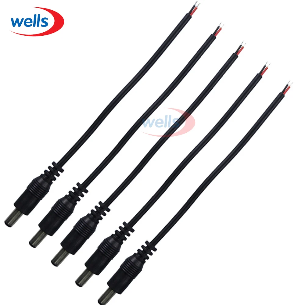 5/10pcs 5.5x2.1 Plug DC male or Female Cable Wire Connector For 3528 5050 LED Strip Light