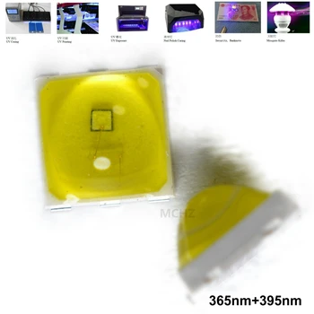 60ps dużo Lampka do paznokci Koralik 1W UV LED SMD 5054 5051 5050 Lampa LED utwardzana UV 365+395NM Diody LED do paznokci SUN Maszyna do majsterkowania