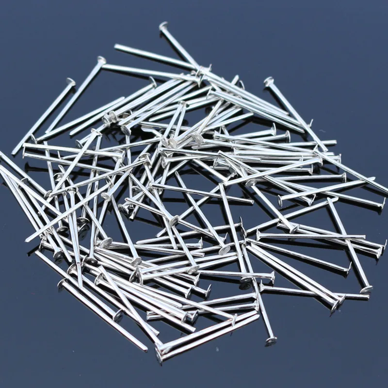 D012 Flat Head Metal Pin Agulhas Para Artesanato Findings Jewelry Making Supplies For Beading Necessaire 20mm