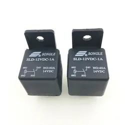 10 pcs DC12V 24V 40A Black Relay 4 PIN Durable Automotive Car Truck Boat Relays SLD-12VDC-1A SLD-24VDC-1A Normally Open Relay