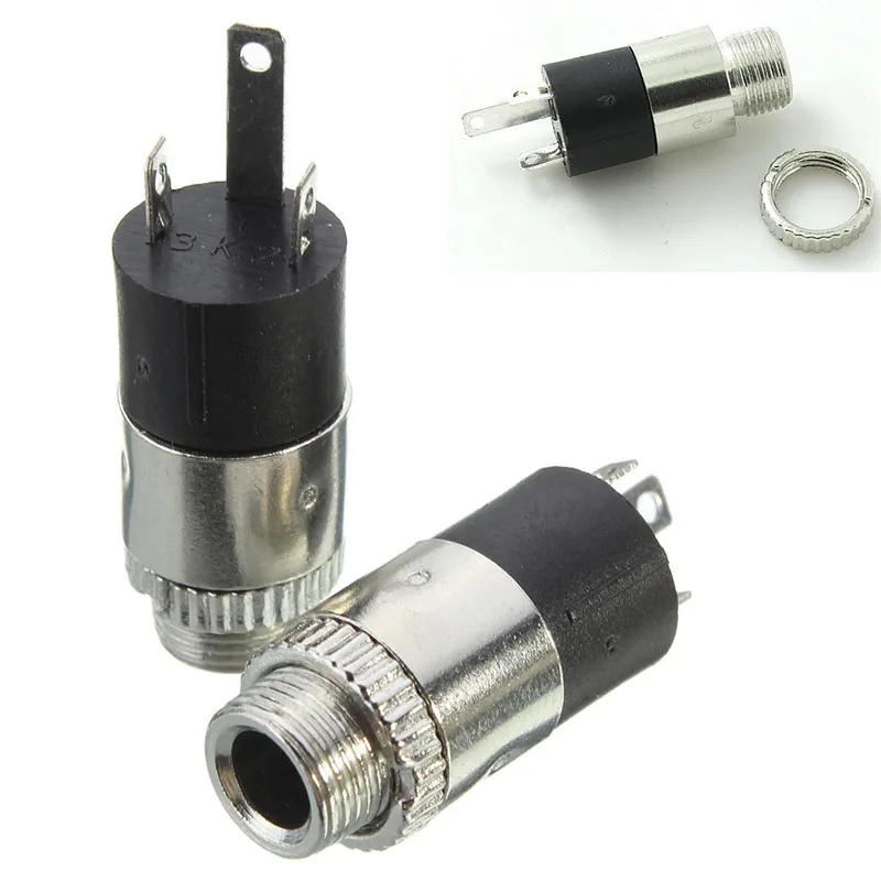 

20Pcs 3.5mm PJ392 Stereo Headphone Connector Adapter Power Plug Audio Video Jack Socket Plug with Nut