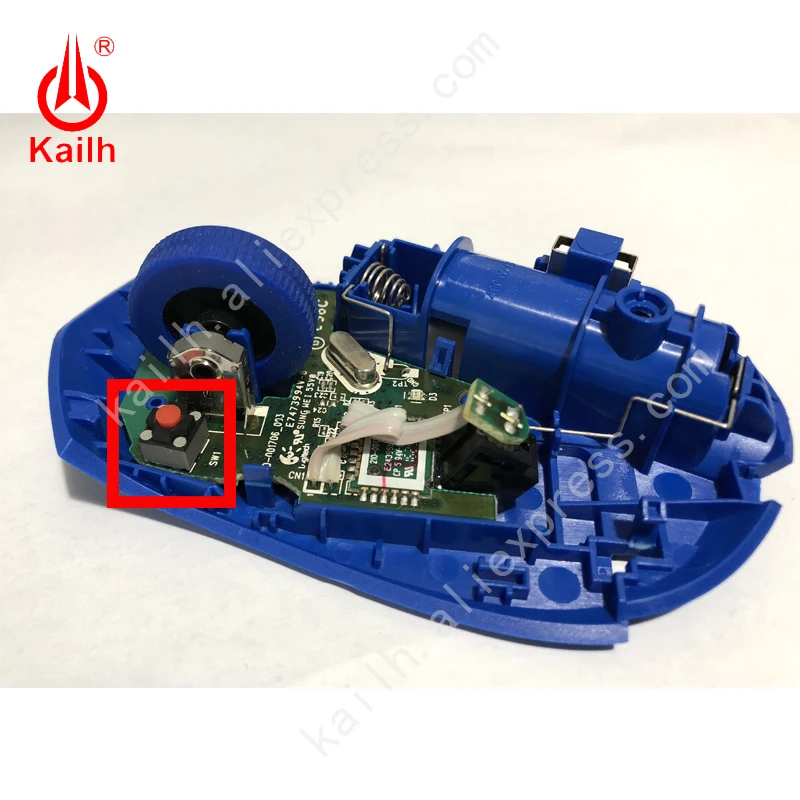 Kailh-microinterruptor cuadrado silencioso, 6x6x4,3/7,3/9,5mm, ratón con cable DIP, CMI627301D60
