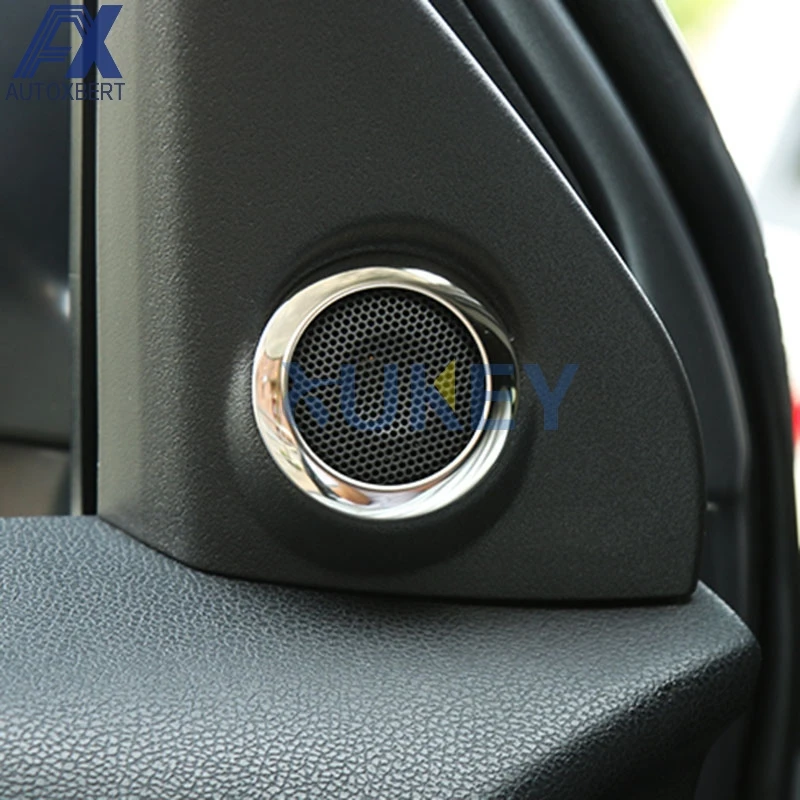 For Mitsubishi Outlander Sport Asx Rvr Chrome a Pillar Inner Stereo Speaker Cover Trim Ring Collar 2013 2014 2015 2016 2017