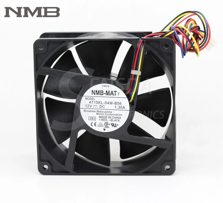 

Original For NMB 4715KL-04W-B56 12CM 120MM 12038 DC 12V 1.3A P/N Y4574 server inverter axial blower industrila cooling FANs