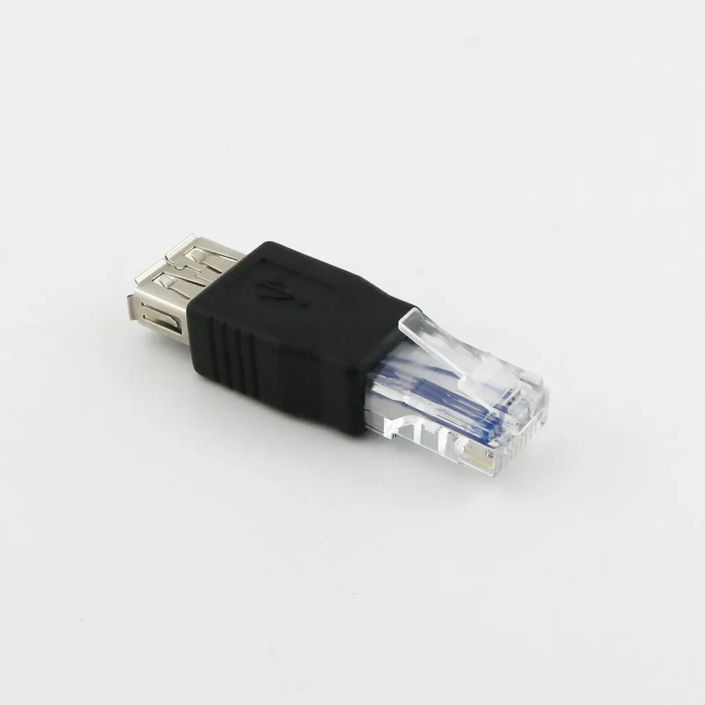 

2 шт. RJ45 папа-USB 2,0 гнездо LAN сетевой Ethernet штекер маршрутизатора адаптер конвертер