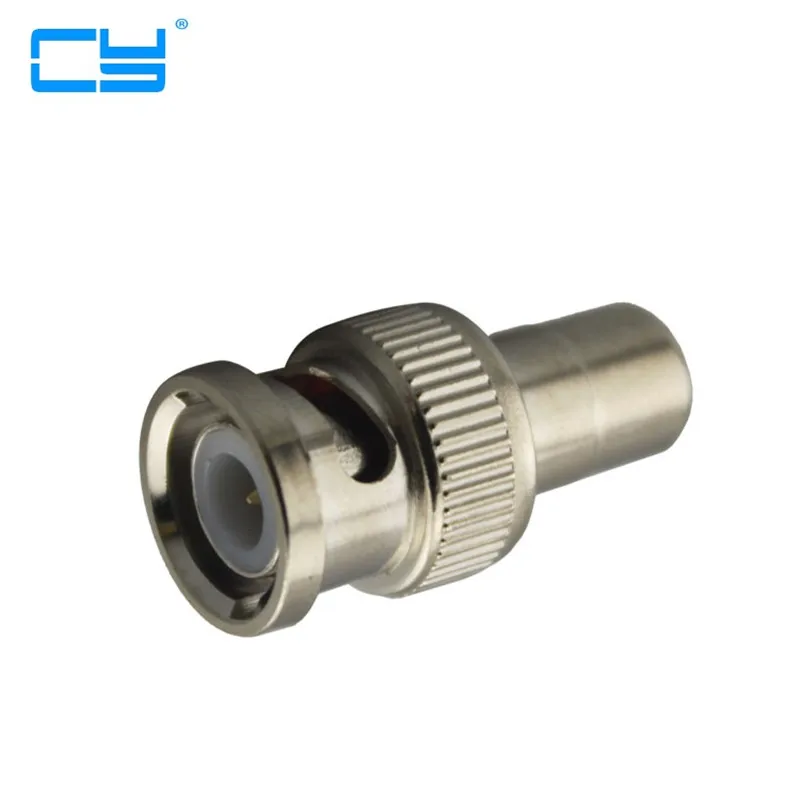 BNC 수 플러그-RCA 암 잭 어댑터 커넥터 커플러, 로트당 10 개