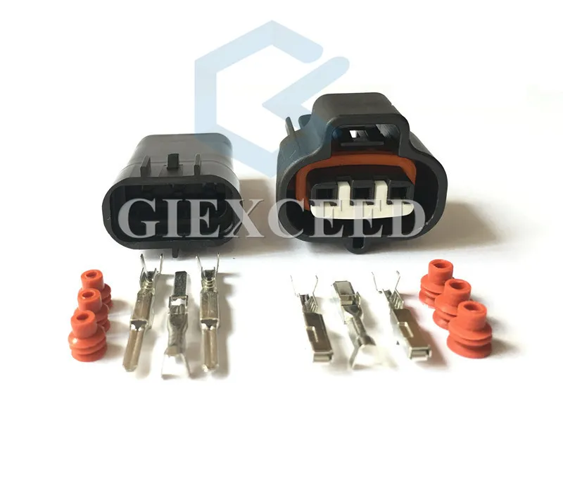 2 Sets 3 Pin AC Assembly 6189-0099 Connector For VSS Toyota 1JZ 2JZ Map Sensor 90980-10841 Vacuum Turbo Pressure Auto Plug LX13