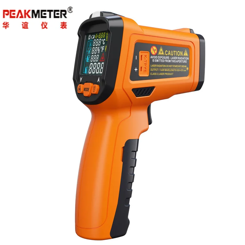 PEAKMETER PM6530D Non-contact Infrared IR Laser Digital Thermometer Temperature Gun humidity Tester -50C~800C K type thermocoupl