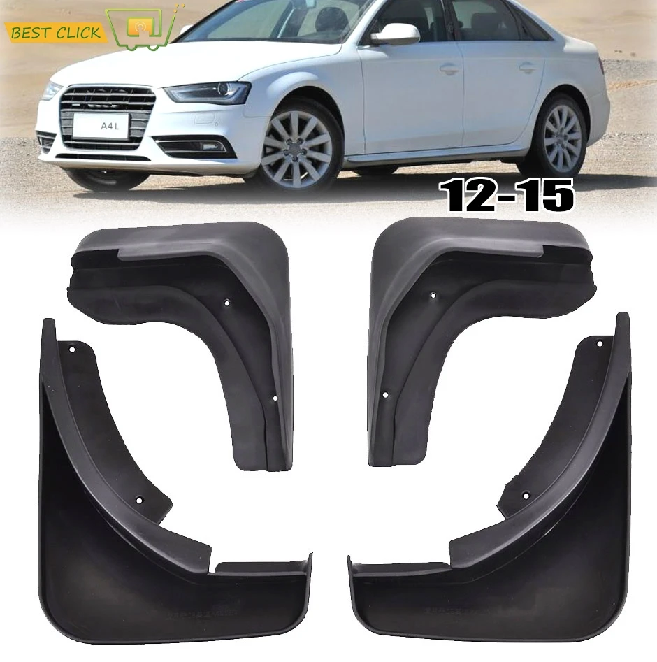 Mud Flaps For Audi A4 B8 2012-2015 Facelifted Mudflaps Splash Guards Mud Flap Front Rear Mudguards Fender Accessories 2013 2014