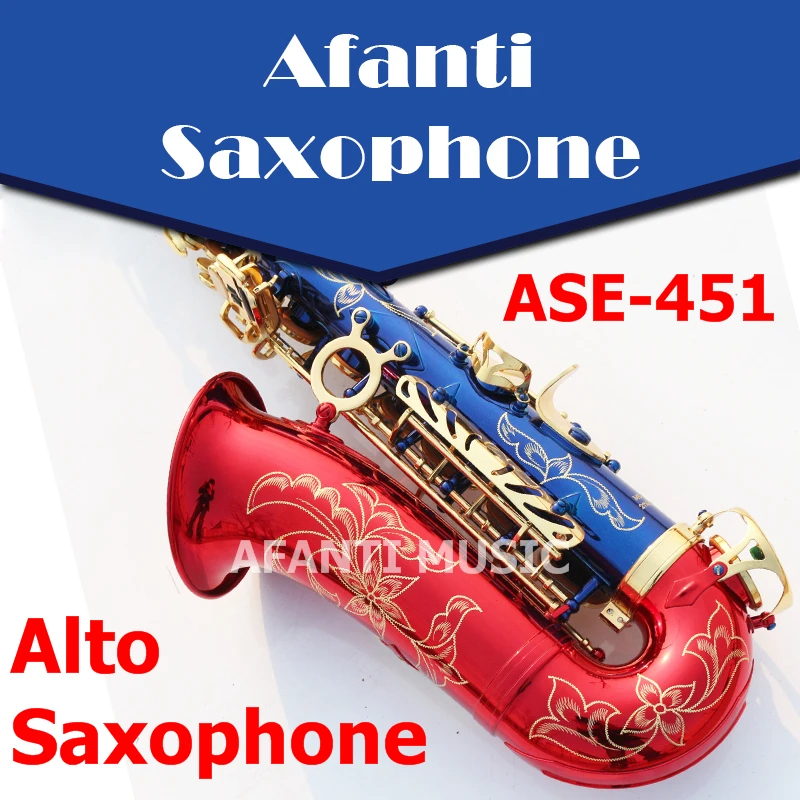 Afanti Music  Bb tone / Brass body / Glod finish Alto Saxophone (ASE-451)