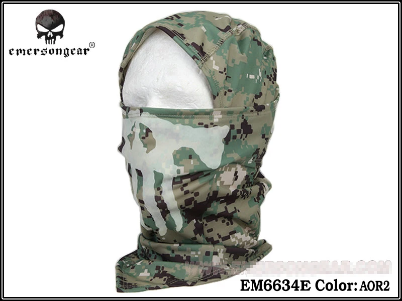 Emersongear-Ghost Multi-Functional Hood, Military Combat, Breathable Mesh Full Face Mask, EM6634