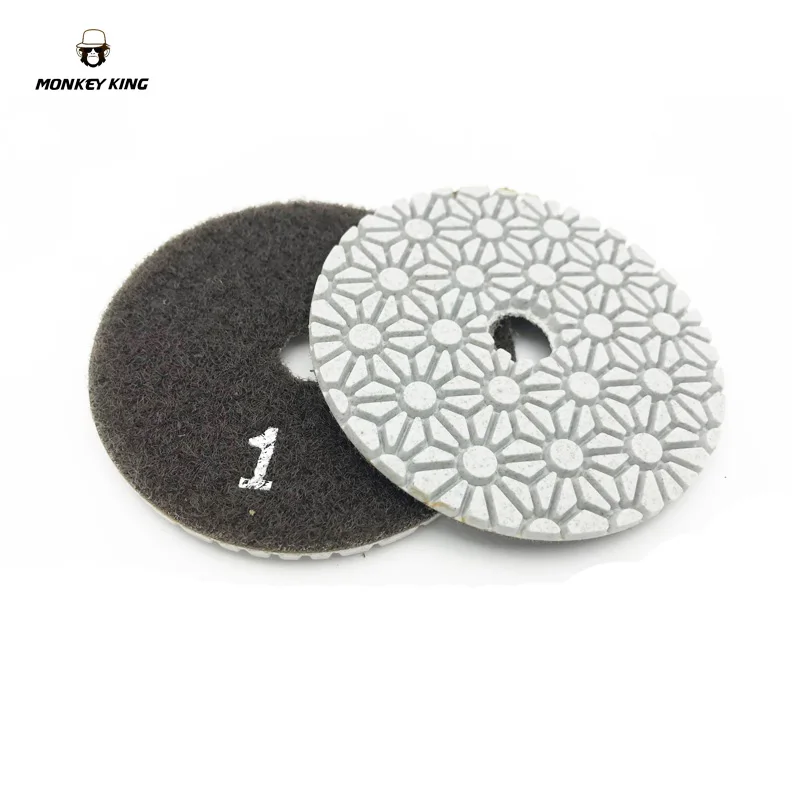 3 inch  STEP Set Diamond Wet/Dry Polishing Pads discs wheel tool abrasives Glass Ceramic quartz Granite Marble Stone Concrete