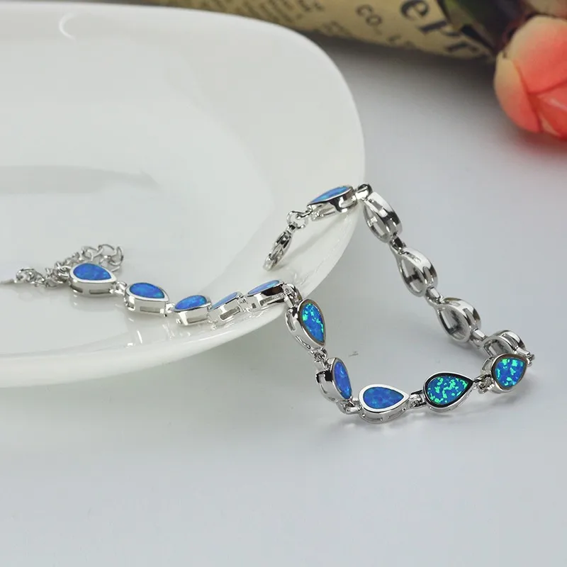 JLB-075  Water Drop Blue Opal Bracelets For Women