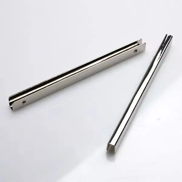 4 inch (10cm x 0.8cm ) straight Purse edging Wallet frame Metal Edging strip Nickel color