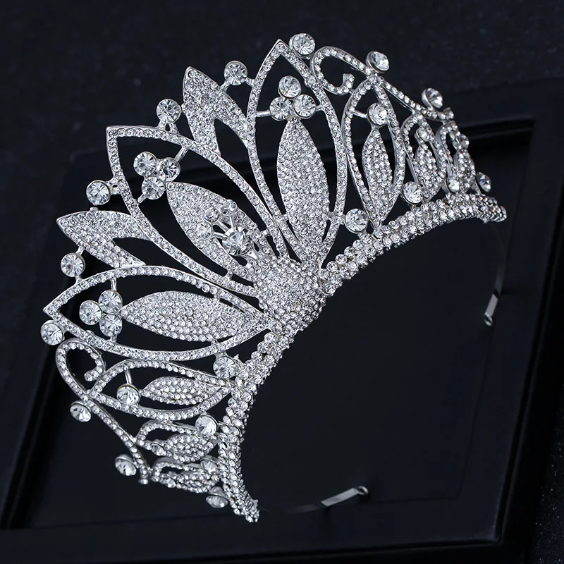 Princess Queen Wedding Tiaras Crowns Luxury Rhinestone Crystal Women Pageant Prom Crown Headpiece Bridal Hair Accessories