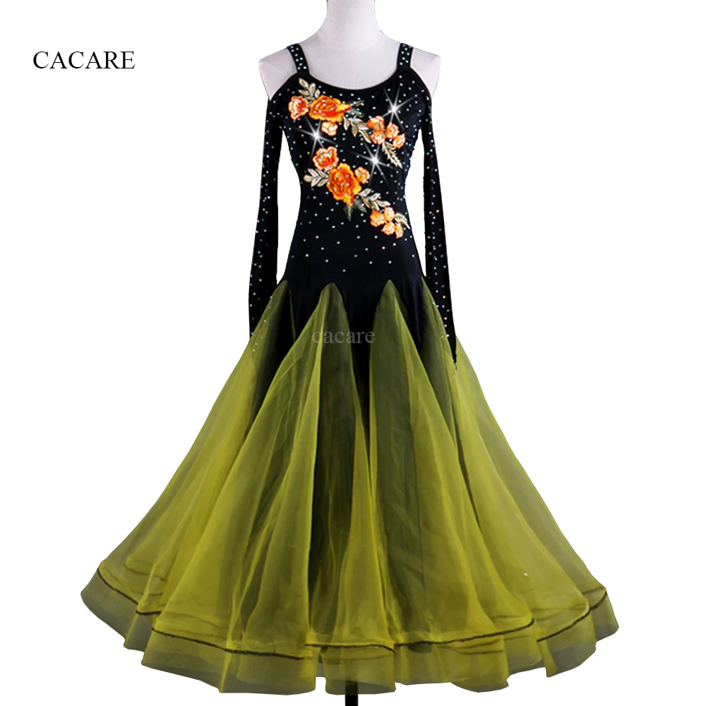 

CACARE Ballroom Dance Formal Dresses Long Woman Clothing Female Standard Dance Wear Costume Waltz Dress Modern D0344 Customize