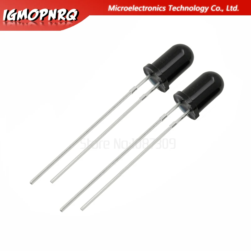 100pcs LED 5mm 940nm IR קבלת דיודה עגול צינור אור