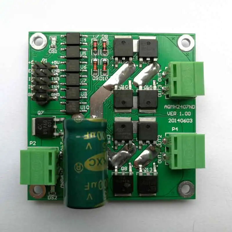 

12/24V 7A 160W dual way H bridge DC motor driver module L298 logic optocoupler isolation under voltage protection