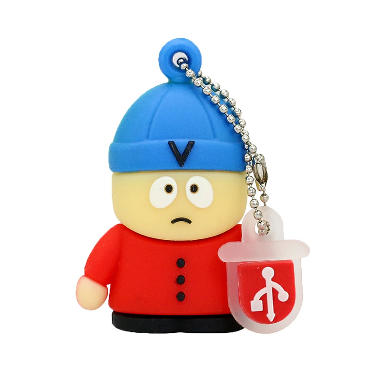 Hoạt Hình Nón Người USB Đèn LED Bánh Quy Đồ Chơi Bé Trai Bút Hoạt Hình Pendrive 4GB 8GB 16GB dán Bảo Quản Ổ Đĩa U USB 2.0