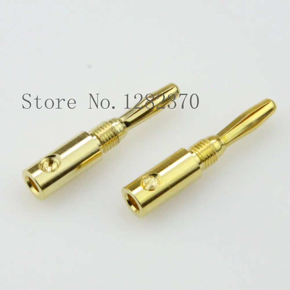 [SA] BP4528 gold plated solder-free 4mm banana plug Banana Plug GoldPlated Solderless  --50pcs/lot