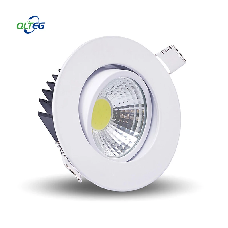 

QLTEG Dimmable Led downlight light COB Ceiling Spot Light 3w 5w 7w 12w AC85-265V ceiling recessed lamps Indoor Lighting 4000K