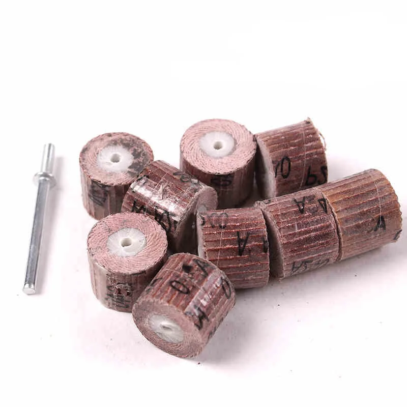 

10pcs 12.7mm sandpaper grinding wheel mini drill dremel accessories rotary tool abrasive buffing stone polishing for woodworking