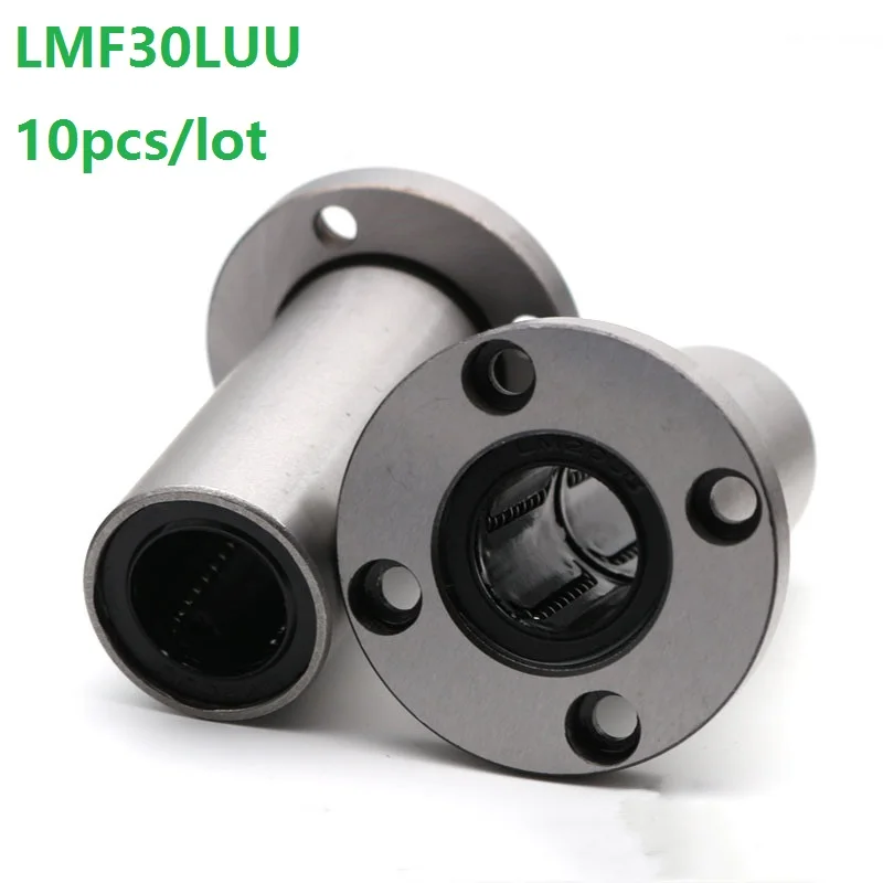 10pcs/lot LMF30LUU  Long Type Round Flange  Linear Bushing linear Bearing for linear shaft CNC 3D printer