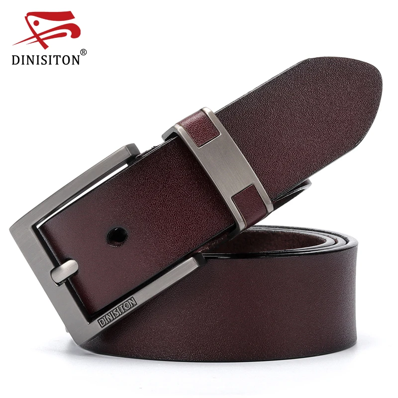 DINISITON Cow Genuine Leather Belts For men Luxury Men\'s Belt Leather Belt Alloy Buckle Casual Male Vintage Strap ceinture homme