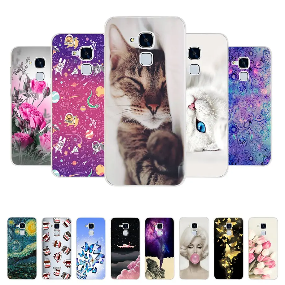 Skrzynki pokrywa dla Huawei GT3 / Honor 7 Lite / Huawei GR5 Mini pokrywa moda miękkiego silikonu TPU etui na telefony dla Huawei GT3 Fundas 5.2"