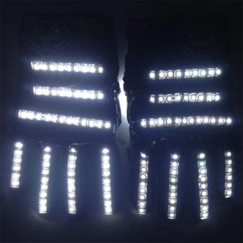 

2015 New Led Light Up White Color Luminous GLoves For DJ Club Party Christmas Halloween Decoration Event & Party Supplies
