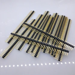Gold-plated copper 20PCS 40Pins 2.54mm Single Row Straight Male Pin Header Strip For PCB 20pcs/lot