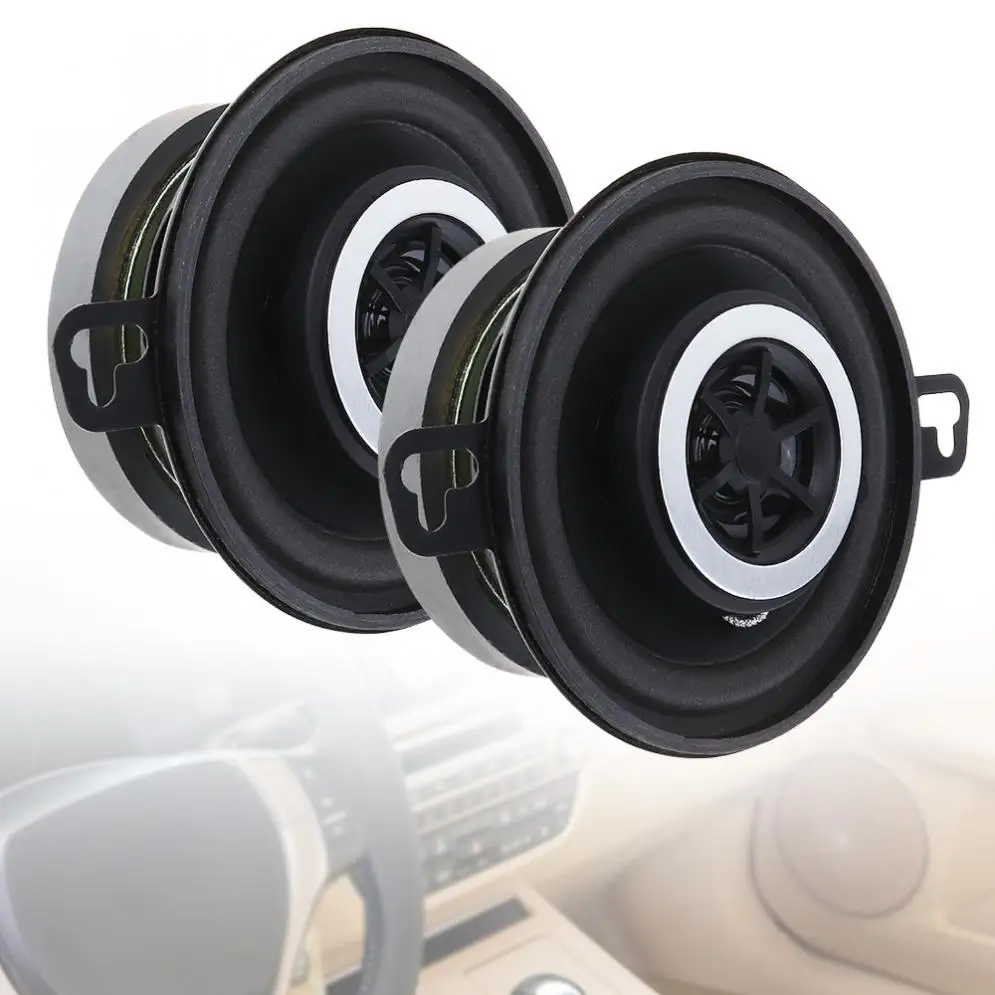 2pcs 3.5 Inch 12V 200W Metal & Magnet Material Universal Car Horn with Coaxial Type and Full Frequency for Most Cars