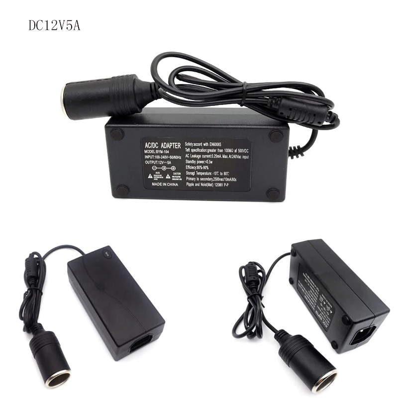 1Pcs DC12v2A/3A/5A/6A/8A/10A power adapter AC220V to DC12V cigarette lighter car power converter air pump power supply