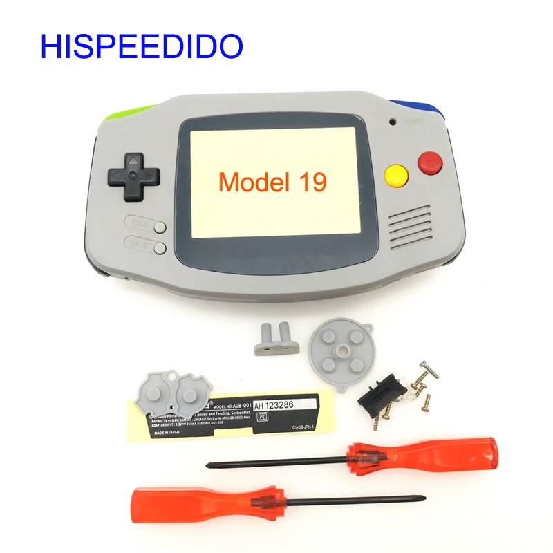 Hispeedido 19 cores habitação escudo pacote para nintendo gameboy advance console caso capa peça de reparo para gba com almofadas de botão