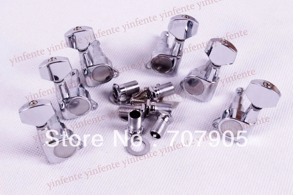 

New Chrome Plated Guitar Tuning Pegs Tuners Machine Heads Guitar Parts 3L 3R