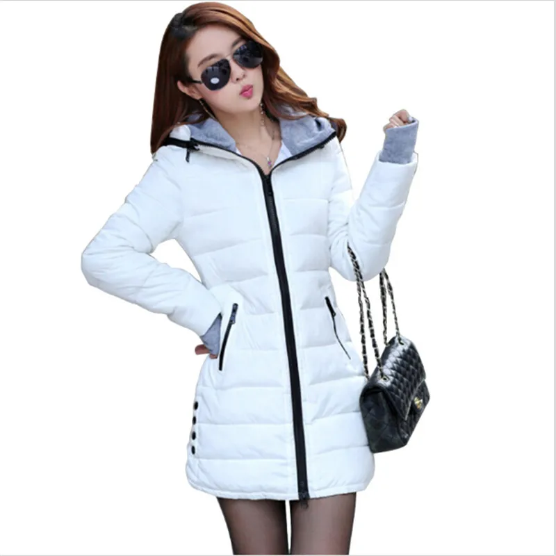 

Women's cotton-padded jacket 2019 winter medium-long down cotton plus size jacket female slim ladies jackets and coats