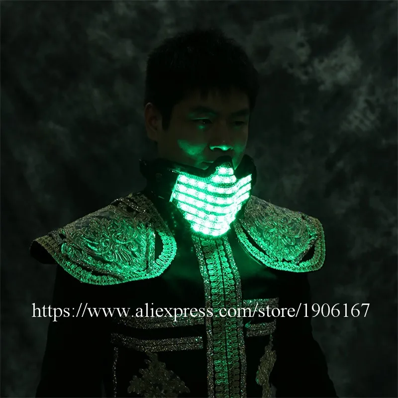 Hot Sale LED Colorful Luminous Party Mask Led Flashing Glowing Face Guard Mask Halloween Birthday DJ Christmas Light Up Masks