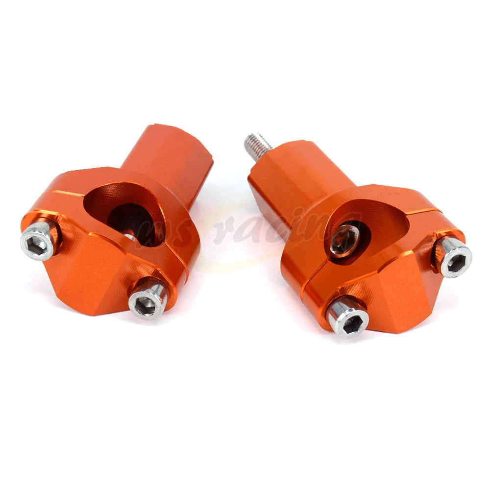 Motorcycle Orange Billet HandleBar Raiser Bar Mount Clamp For KTM 125-530 SX SXF EXC EXCF XCF XC 250 350 525 450