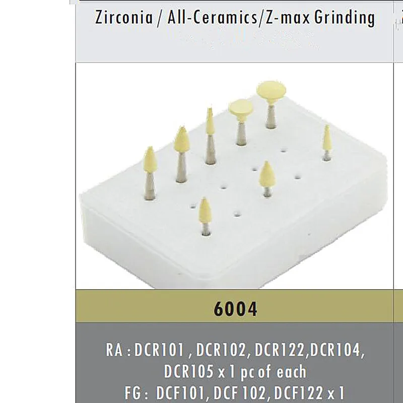 8 Pieces / Box New Zirconia Ceramic Z Diamond Bur Polisher Kits For Zirconia All-Ceramics Z-max Grinding Polishing