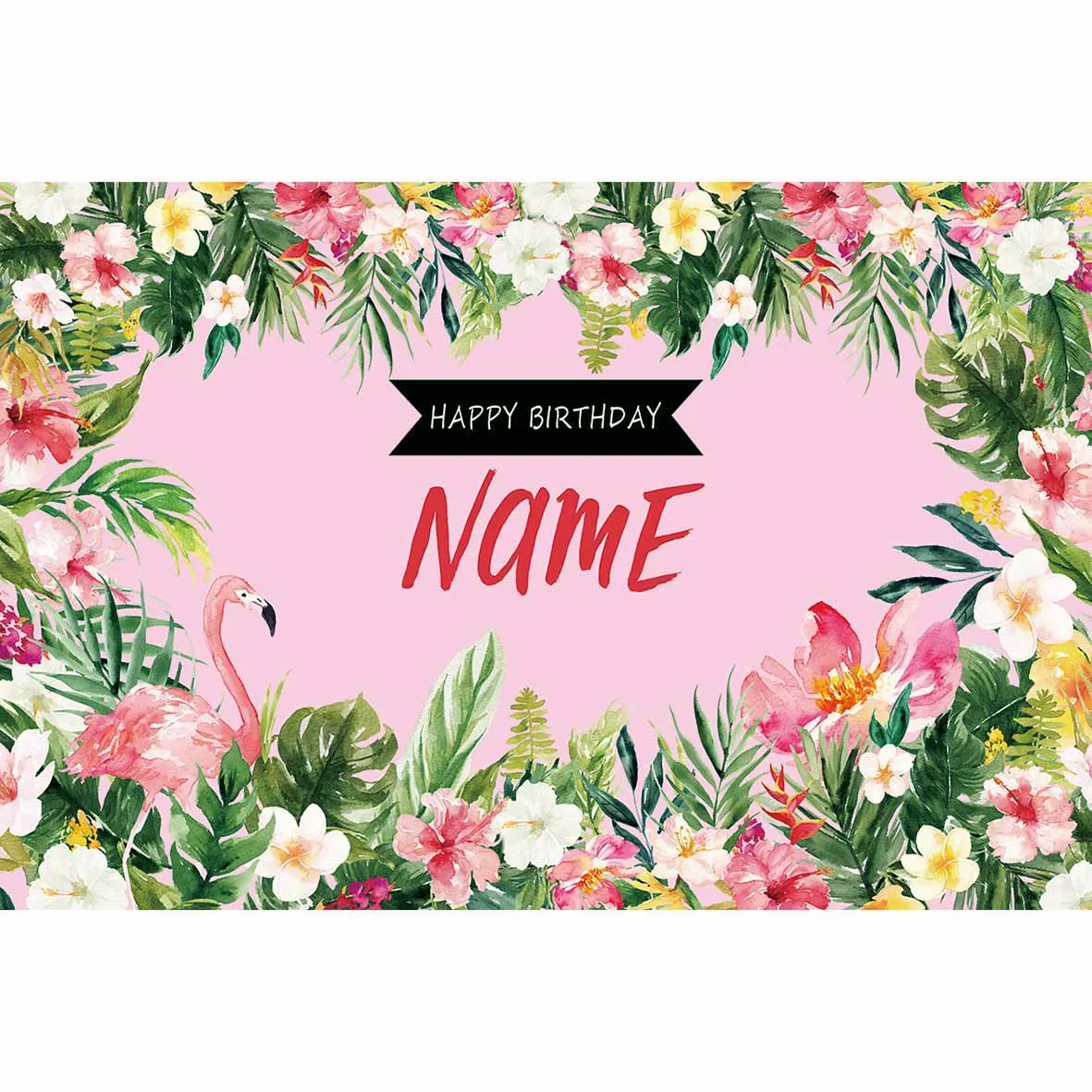 Allenjoy – arrière-plan en vinyle pour séance photo, motif flamant rose tropical, motif floral, princesse, anniversaire, bébé, personnalisé, pour séance photo