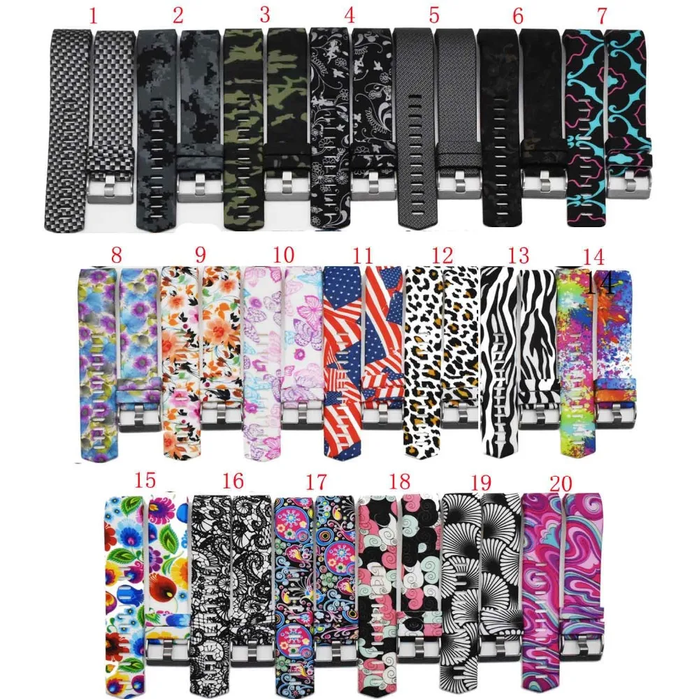 جديد وصول الملونة الأزياء الرياضية سيليكون مربط الساعة سوار حزام الفرقة معصمه ل Fitbit تهمة 2 نمط المعصم حزام