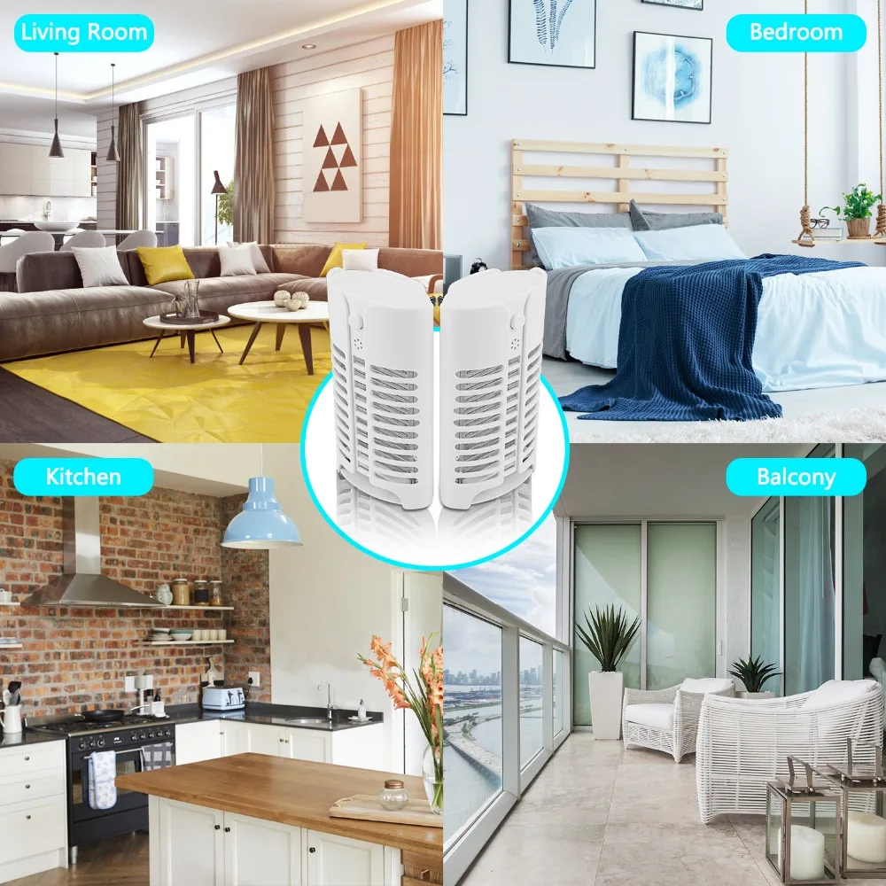 Indoor Bug Zapper Flying Insect Killer Using Unique UV Light Trap Technology & Sensor | Electronic Fly Repeller/Repellent