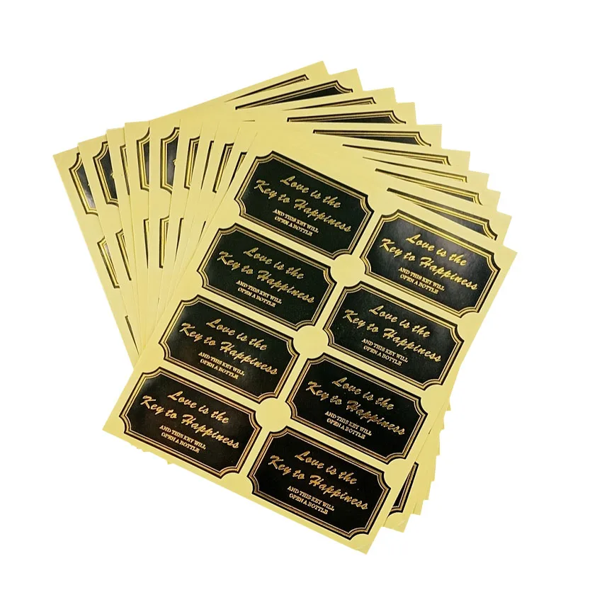 80pcs/pack Sealing Sticker Special-shaped black-bottom gold Handmade Sealing Label Sticker Baking DIY Gift Box Deco Stickers