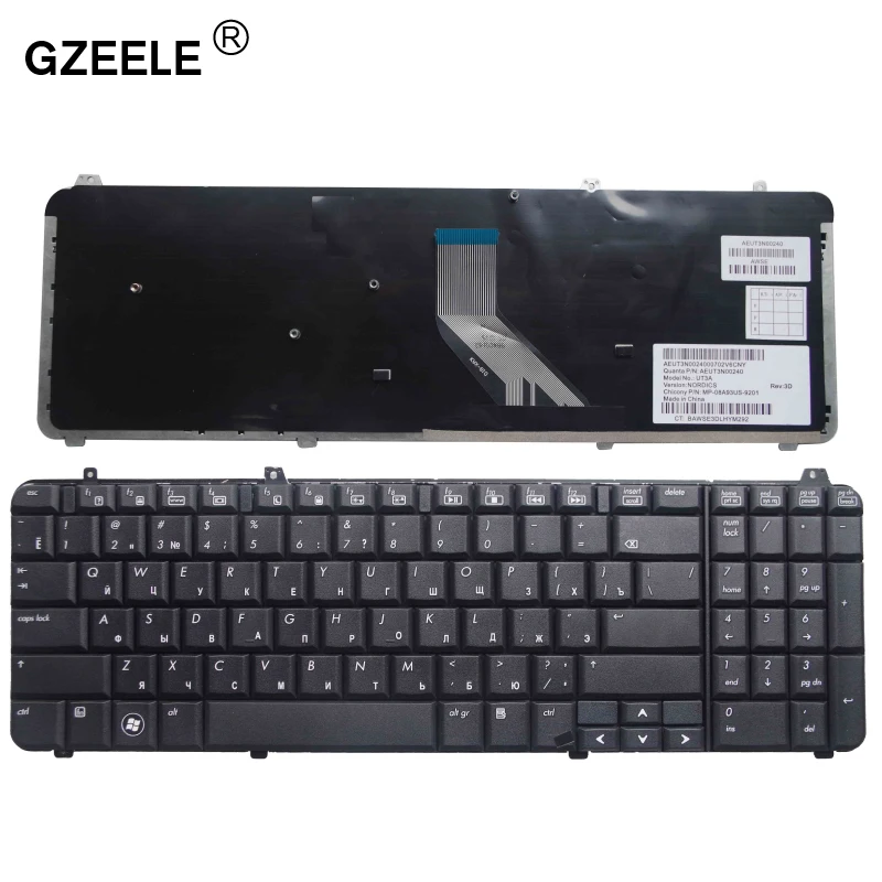 

GZEELE Russian laptop Keyboard for HP AEUT3700140 518966-251 534606-251 AEUT3700040 AEUT3700240 9J.N0Y82.40R MP-08A93SU-9 RU NEW