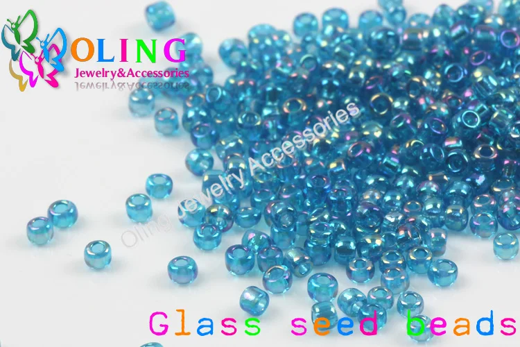 OlingArt 2MM 45G/Packung Glas-Saatperlen Mehrfarbige Transparente Runde Abstandsperlen DIY Schmuckherstellung Zubehör – Detail 4