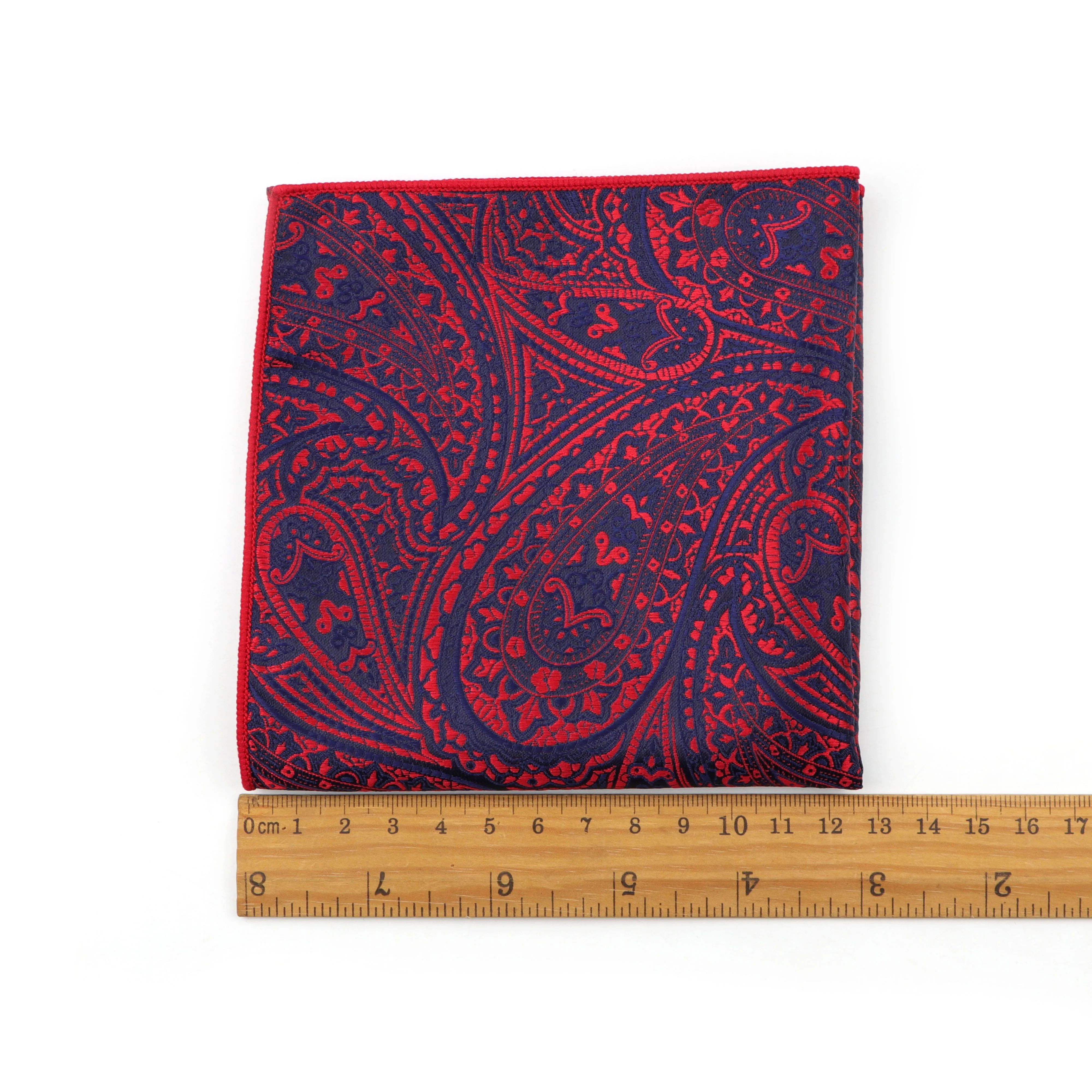 Men's Handkerchief Paisley Polyester Scarves Vintage Fabric Business Pocket Squares Hanky