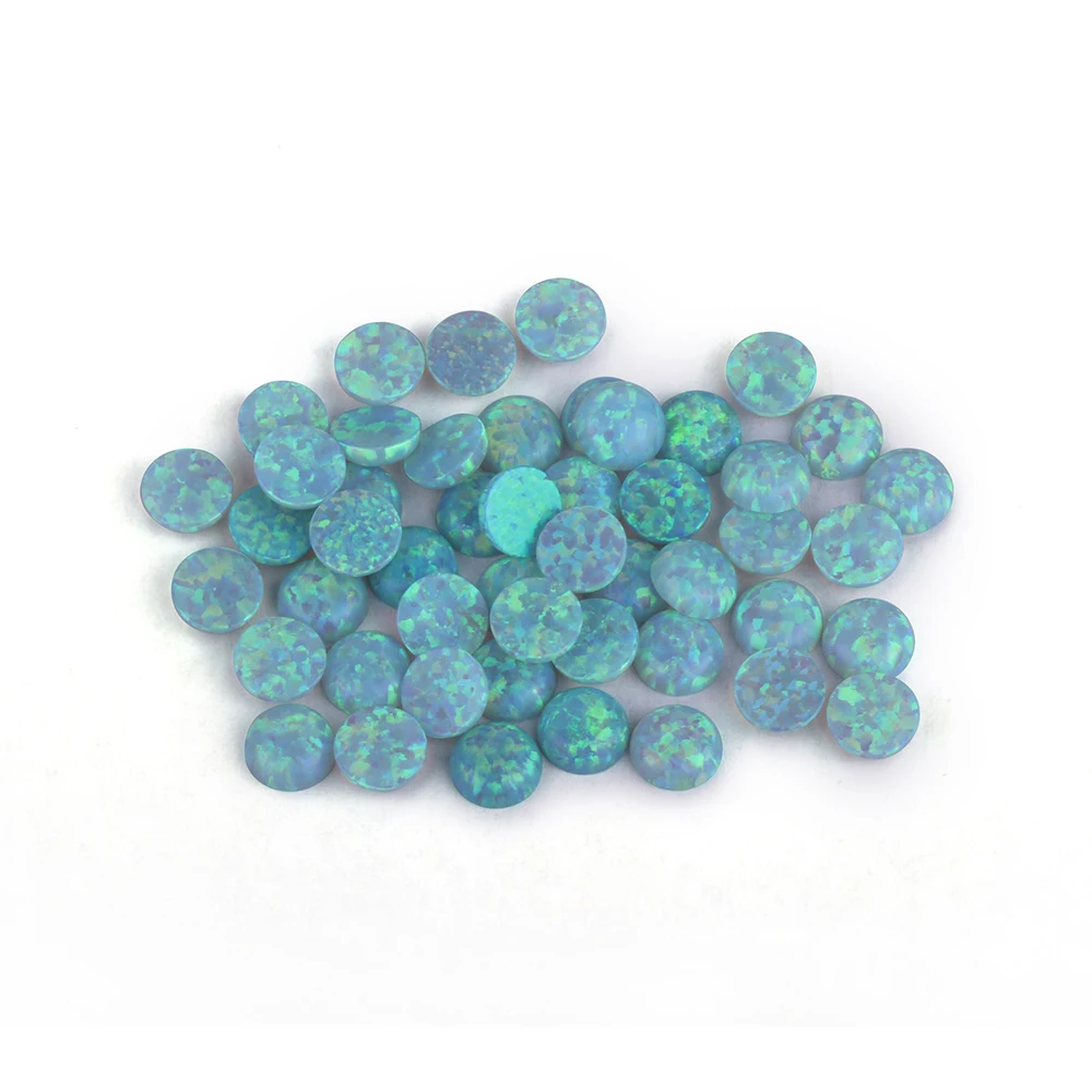 

Special Mint Green Color Stone Round Cabochons Loose Beads 1.5mm-10mm OP72 Synthetic Opal Light Green Stone