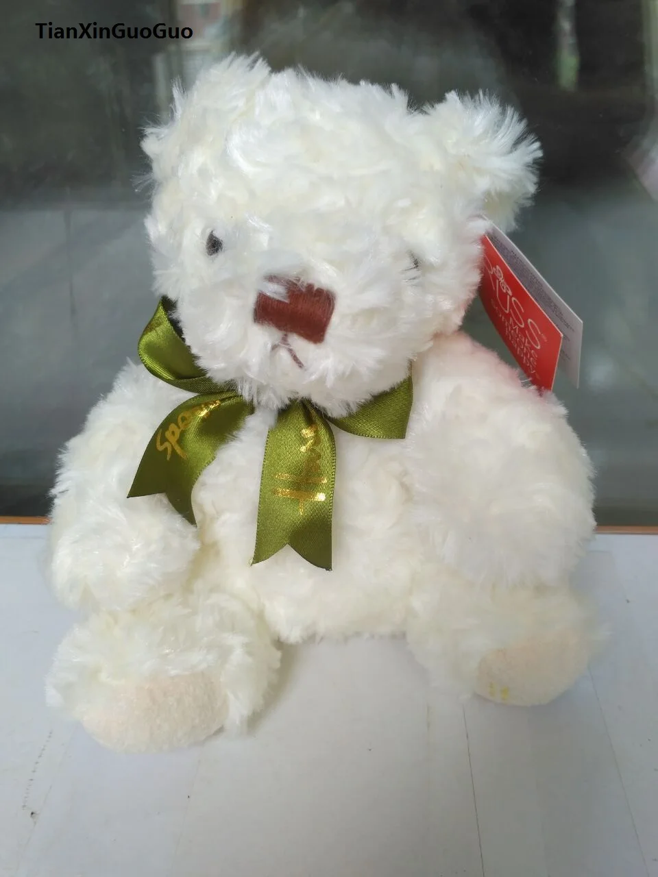 orsetto di peluche da cartone animato di circa 20 cm, orsetto bianco, bambola morbida, giocattolo per bambini, regalo di compleanno b2803