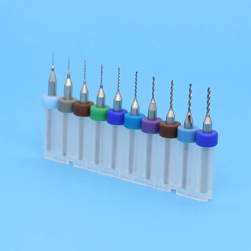 초경 PCB 드릴 세트 0.25-1.15mm, 목재 절단기 CNC 라우터 오거 10 피스