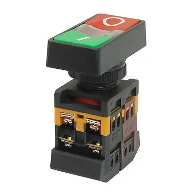 AC 600V 10A I/O On Off Start Stop Push Button Switch 6 Screw Terminals